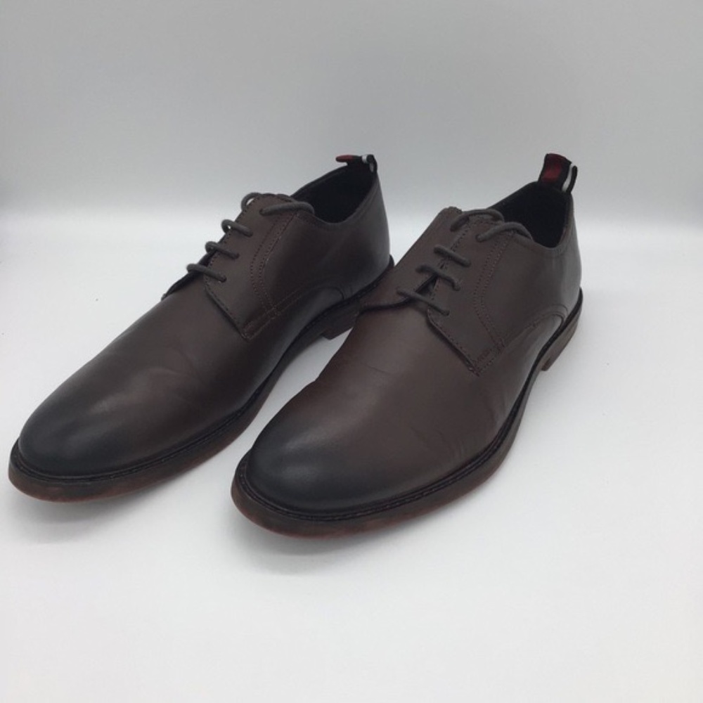 Ben Sherman Brown Leather Oxford Dress Shoes (9.5)